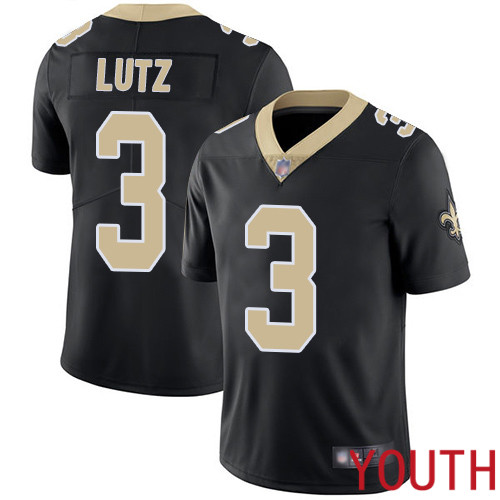 New Orleans Saints Limited Black Youth Wil Lutz Home Jersey NFL Football #3 Vapor Untouchable Jersey->women nfl jersey->Women Jersey